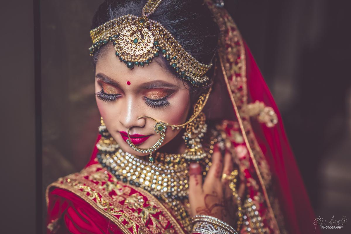 Image of Bride, Tradition, Lady, Beauty, Jewellery, Maroon etc.