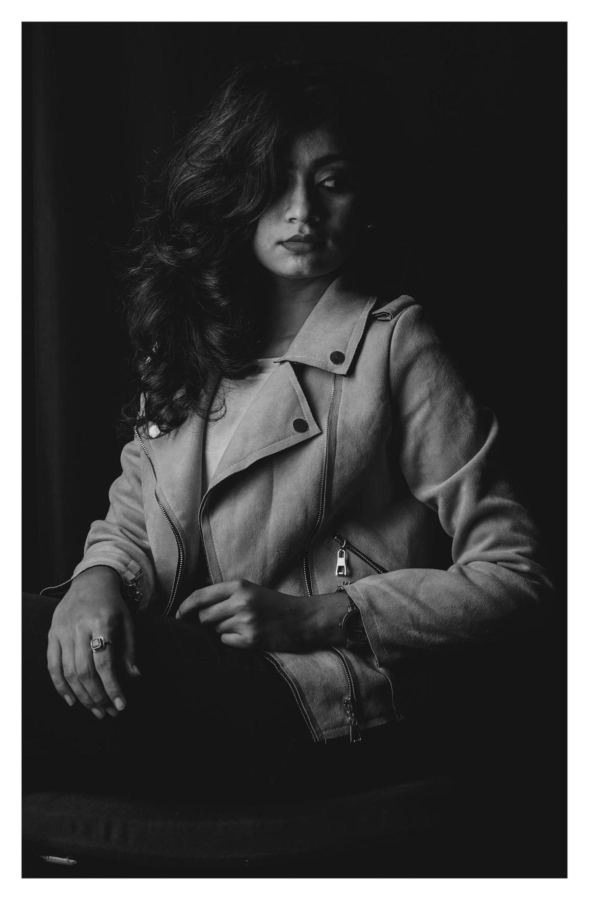 Image of Photograph, Black, White, Black-and-white, Beauty, Lady etc.