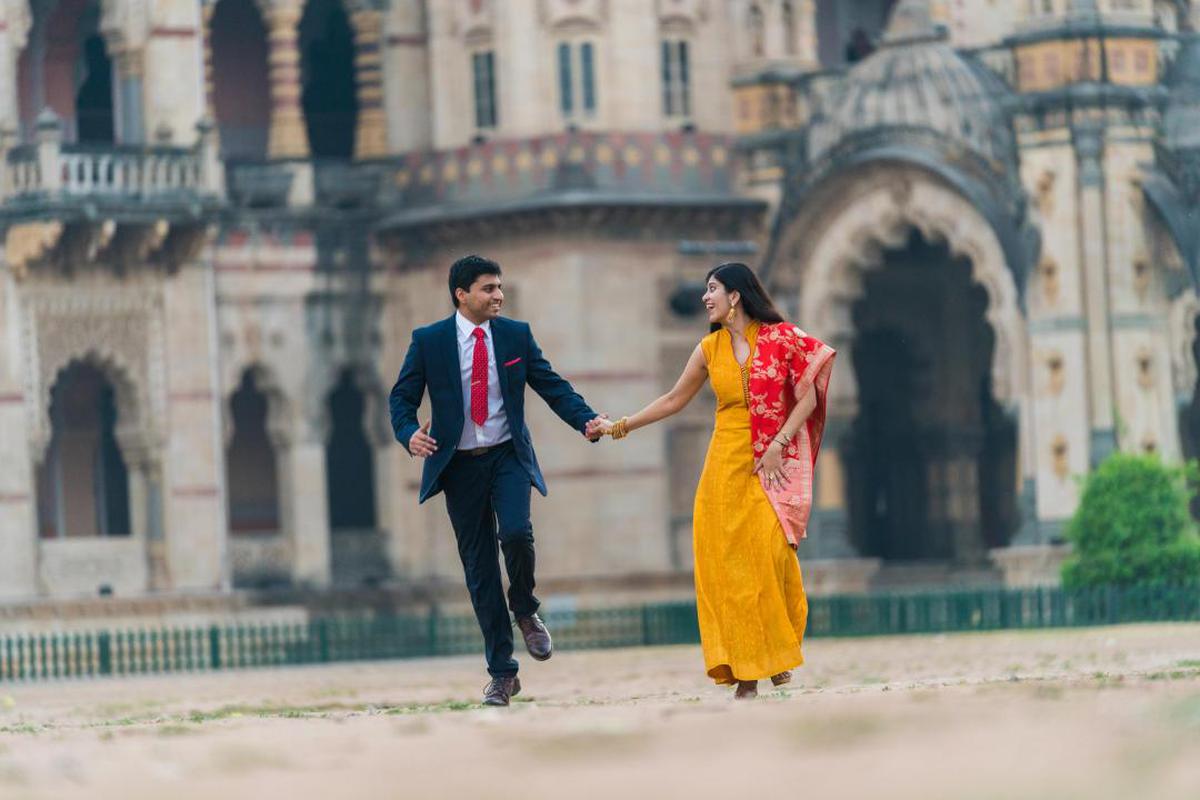 Image of Photograph, Yellow, Sari etc.