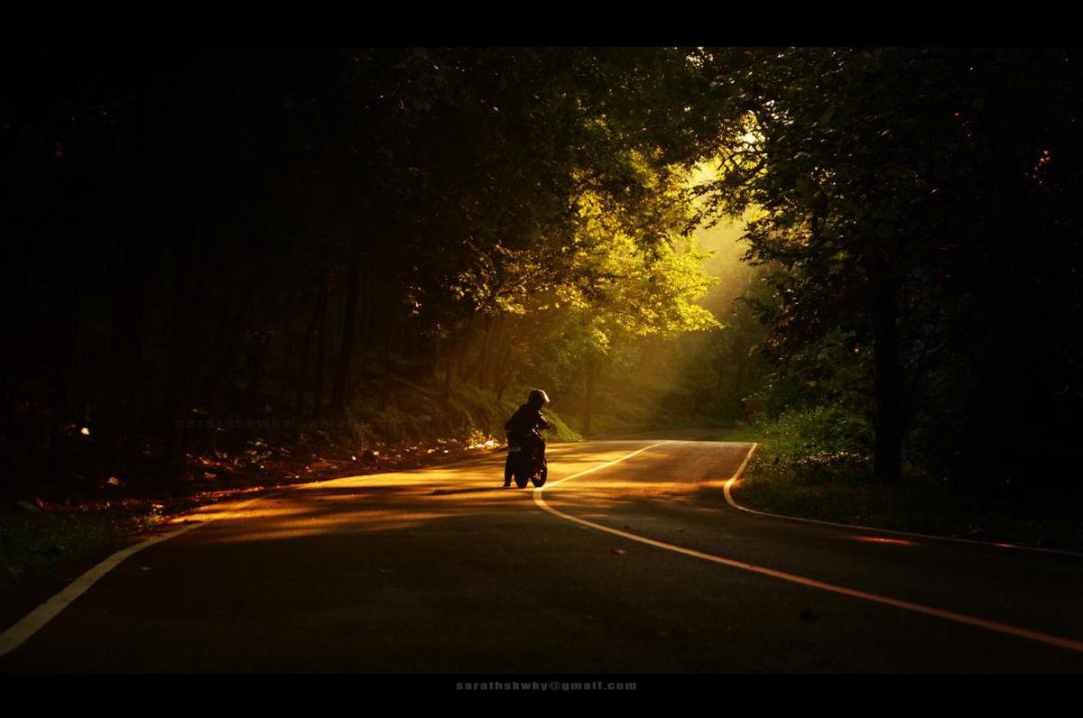Image of Sky, Road, Night, Light, Atmospheric phenomenon, Darkness etc.
