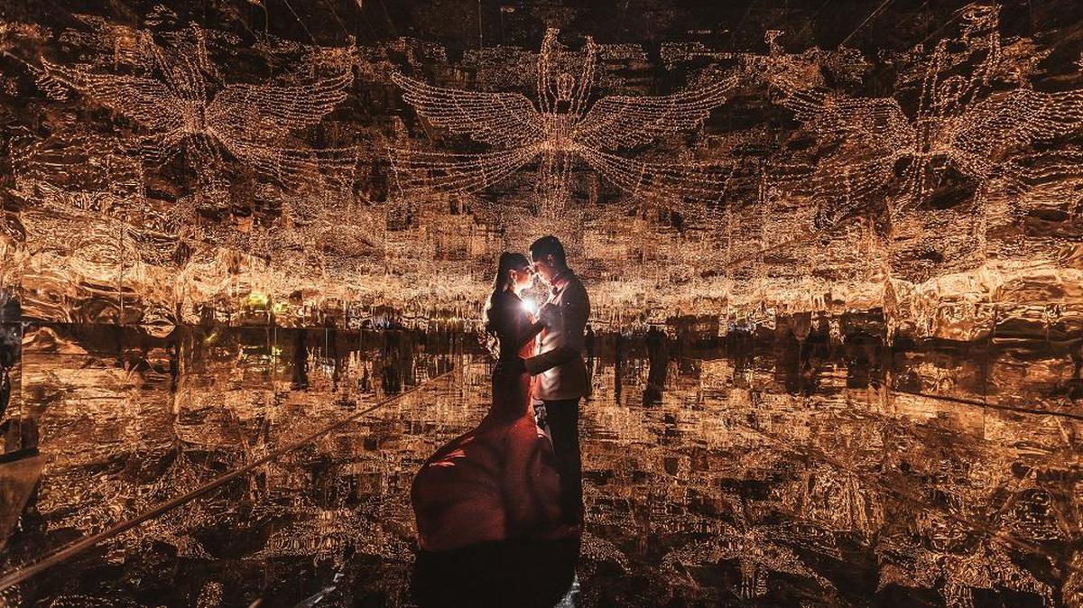 Image of People in nature, Nature, Water, Reflection, Tree, Sky etc.
