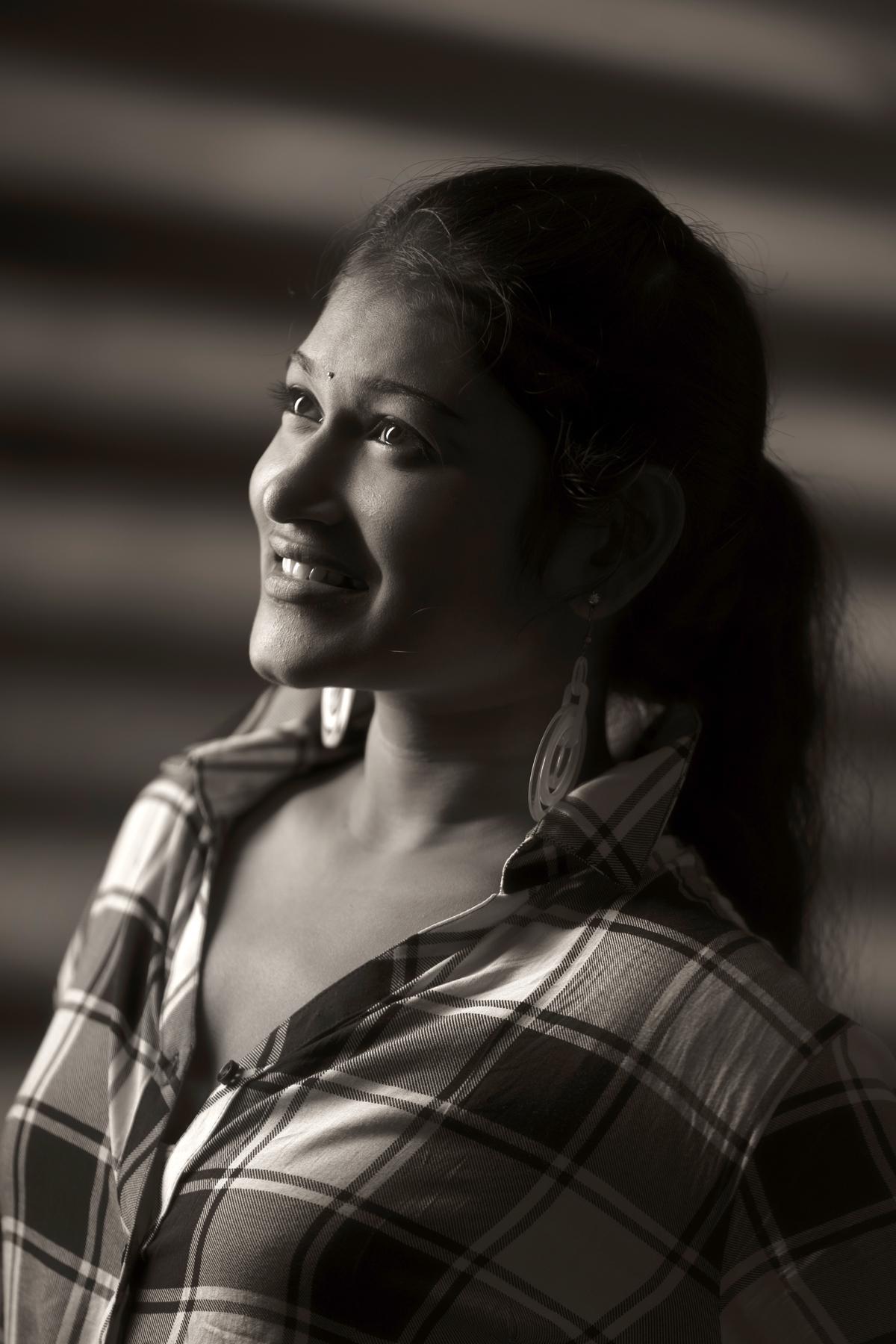 Image of Black, Photograph, Facial expression, Lady, Black-and-white, Monochrome etc.