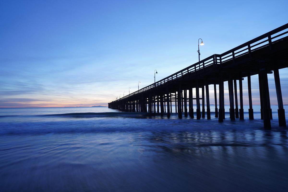 Image of Pier, Sky, Blue, Water, Sea, Ocean etc.