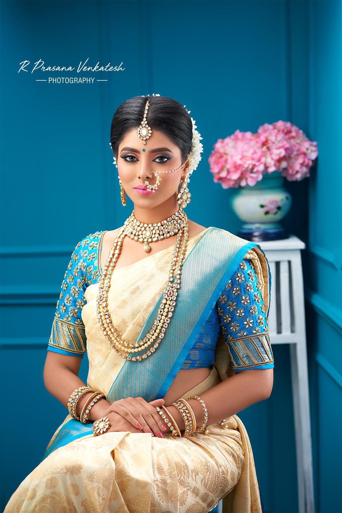 Image of Sari, Clothing, Turquoise, Peach, Yellow, Lady etc.