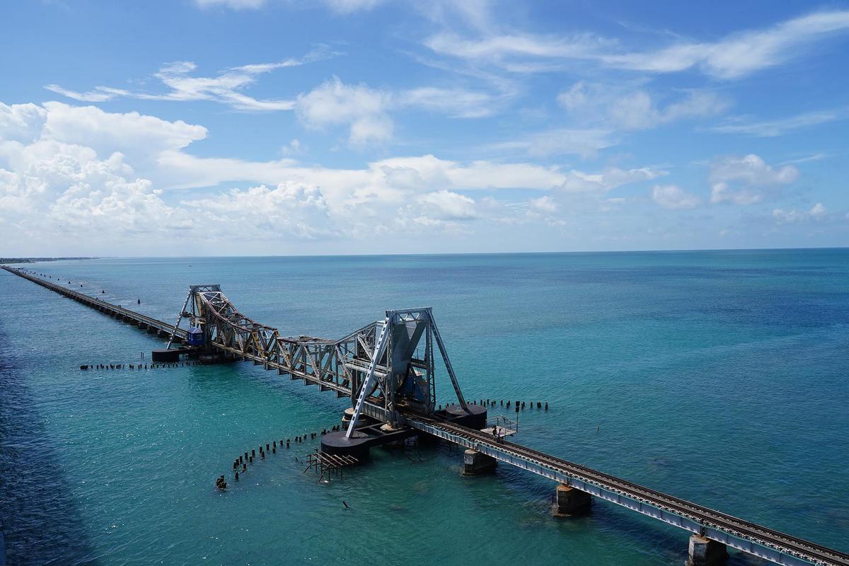 Image of Bridge, Sea, Fixed link, Ocean, Pier, Sky etc.